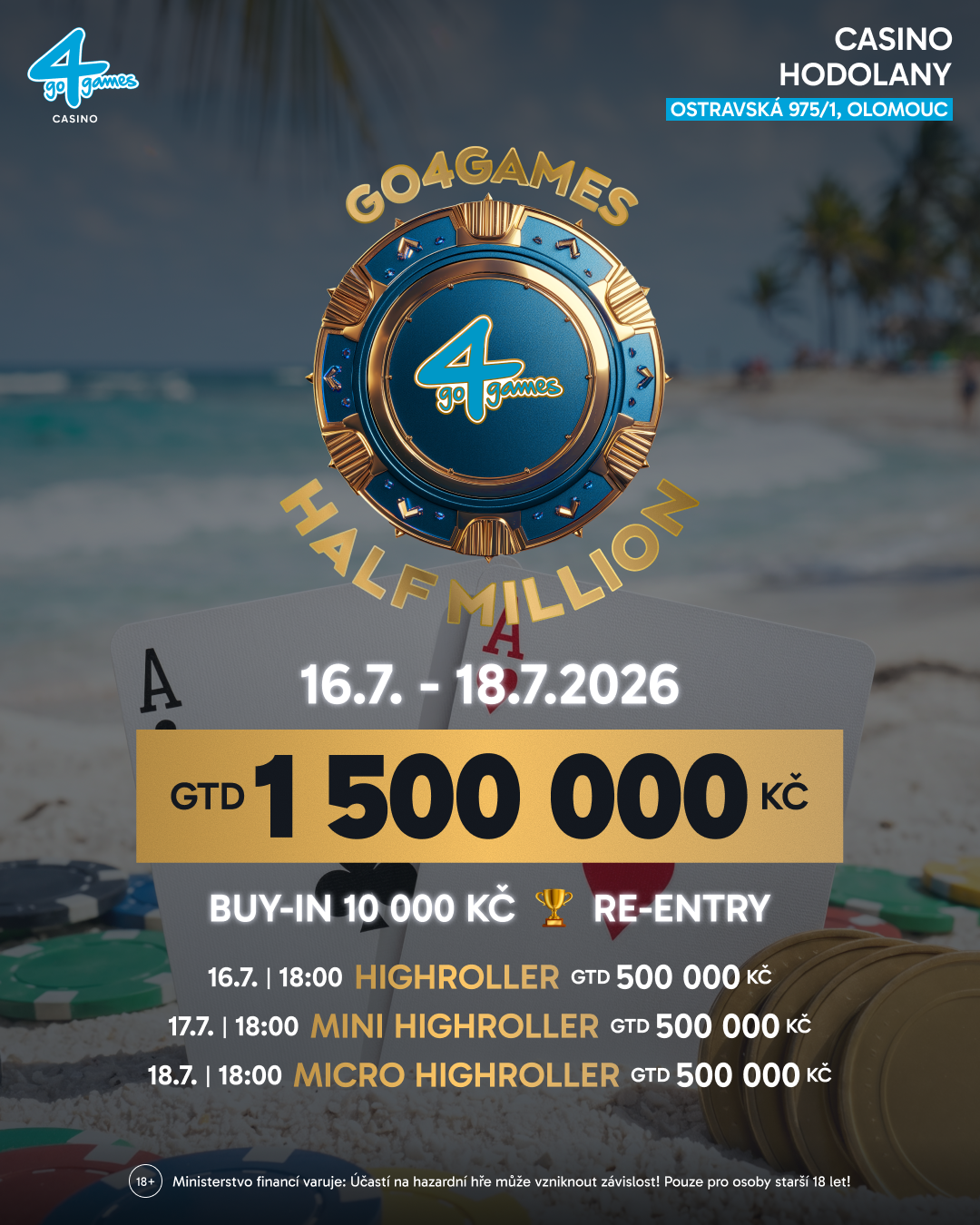 G4G HALF MILLION - MICRO HIGH ROLLER re-entry TROPHY
