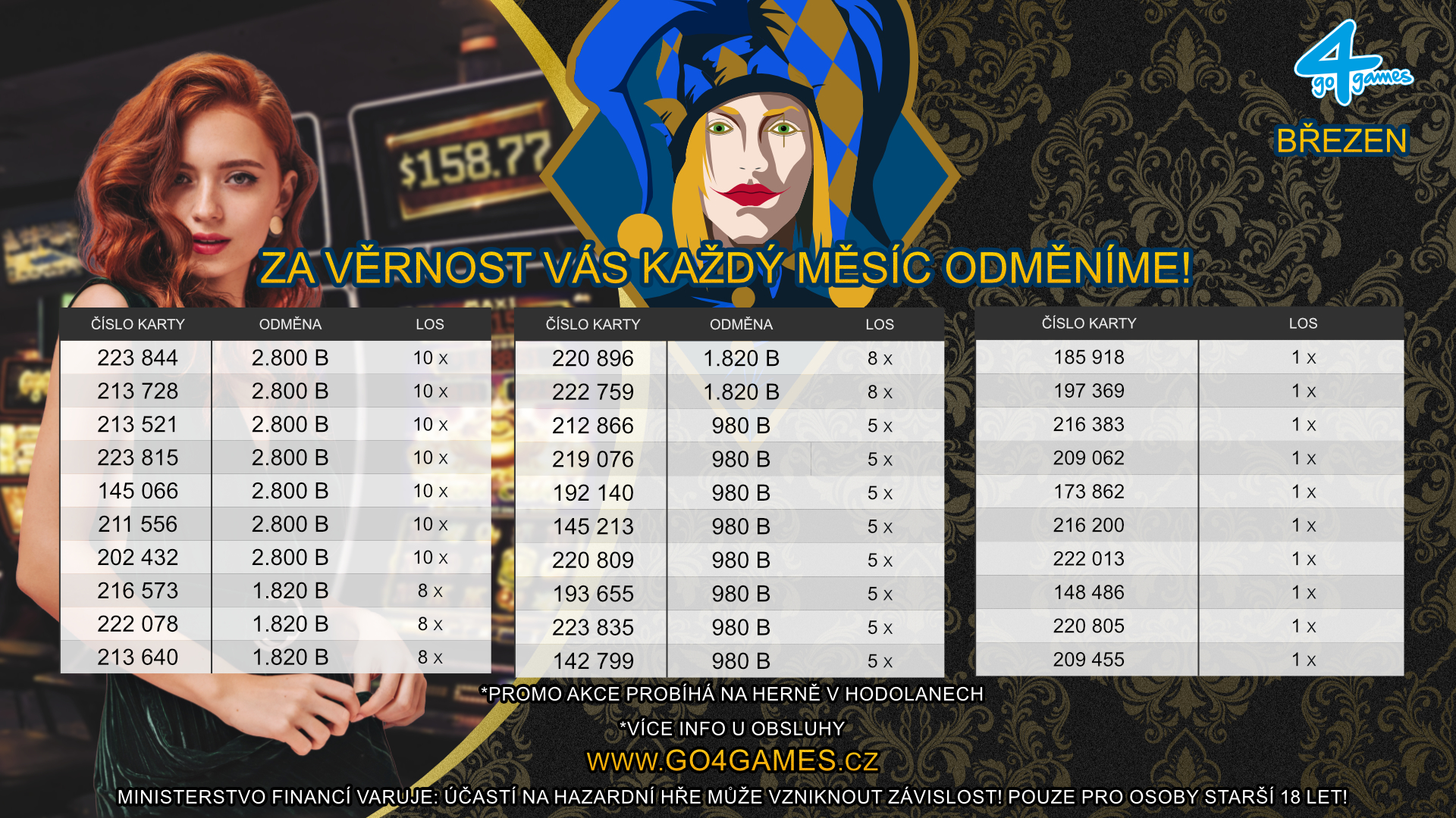 CASHBACK - BŘEZEN HODOLANY