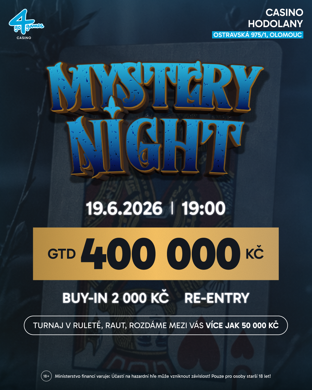 NLH Event re-entry, MYSTERY NIGHT raut, rozdáme mezi Vás více jak !!!50.000 Kč!!!