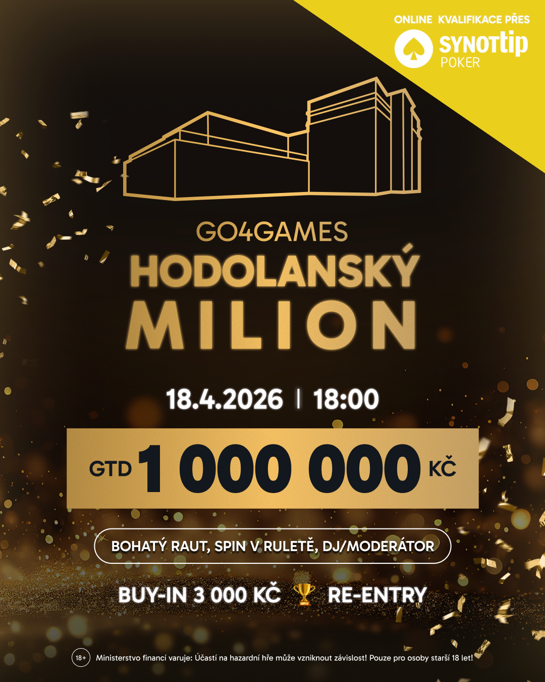 Go4games Hodolanský Million - re-entry, finále Joker Live game slosování, TROPHY