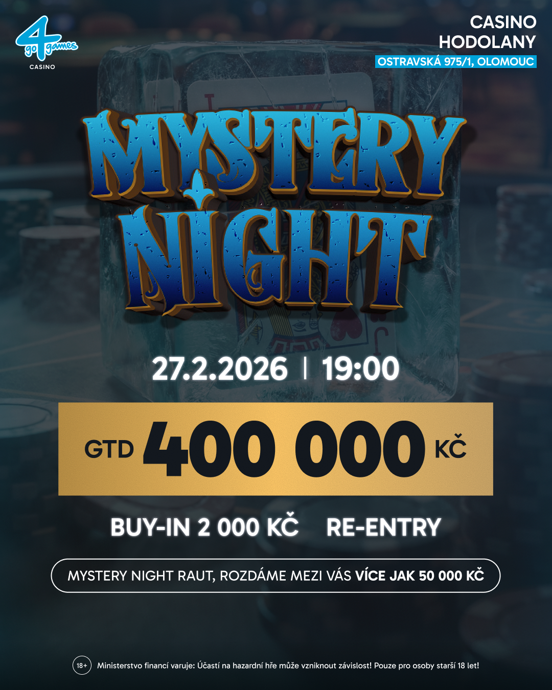 NLH Event re-entry, MYSTERY NIGHT raut, rozdáme mezi Vás více jak !!!50.000 Kč!!!
