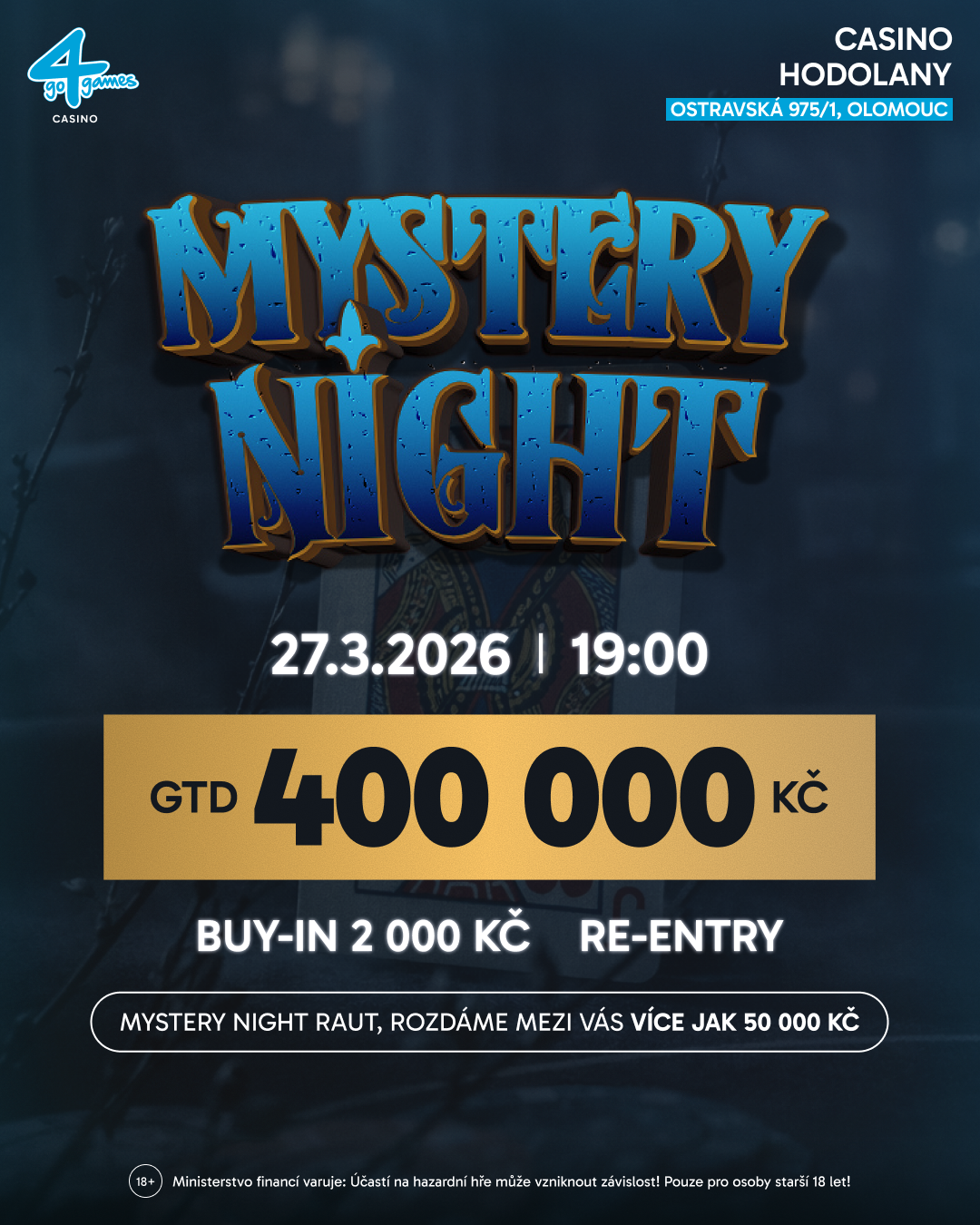 NLH Event re-entry, MYSTERY NIGHT raut, rozdáme mezi Vás více jak !!!50.000 Kč!!!